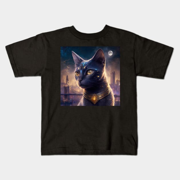 Korat Portrait Kids T-Shirt by Enchanted Reverie